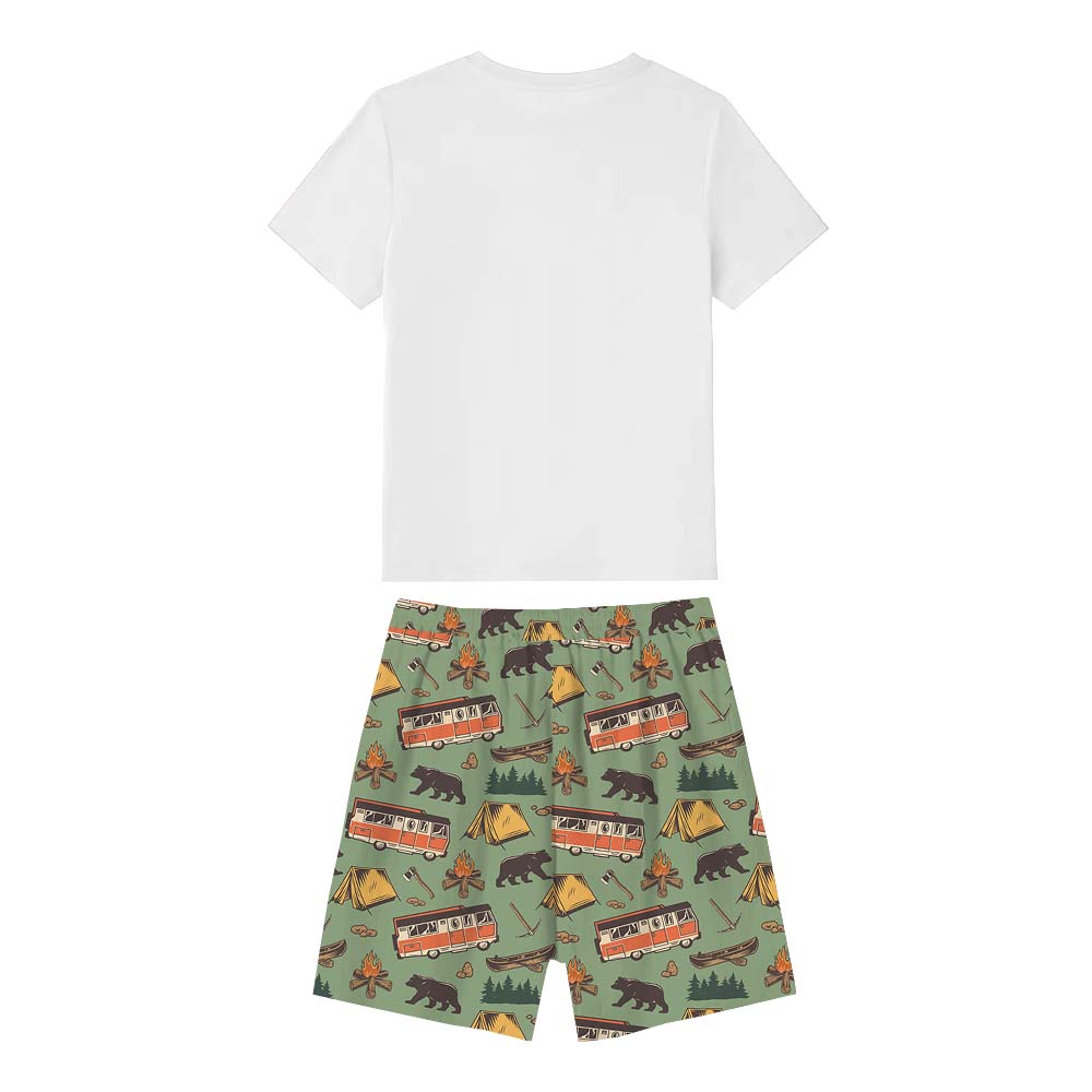 Cute Camping Family Matching Pajamas Short Sleeves Cute Camping Family Matching Pajamas Short Sleeves