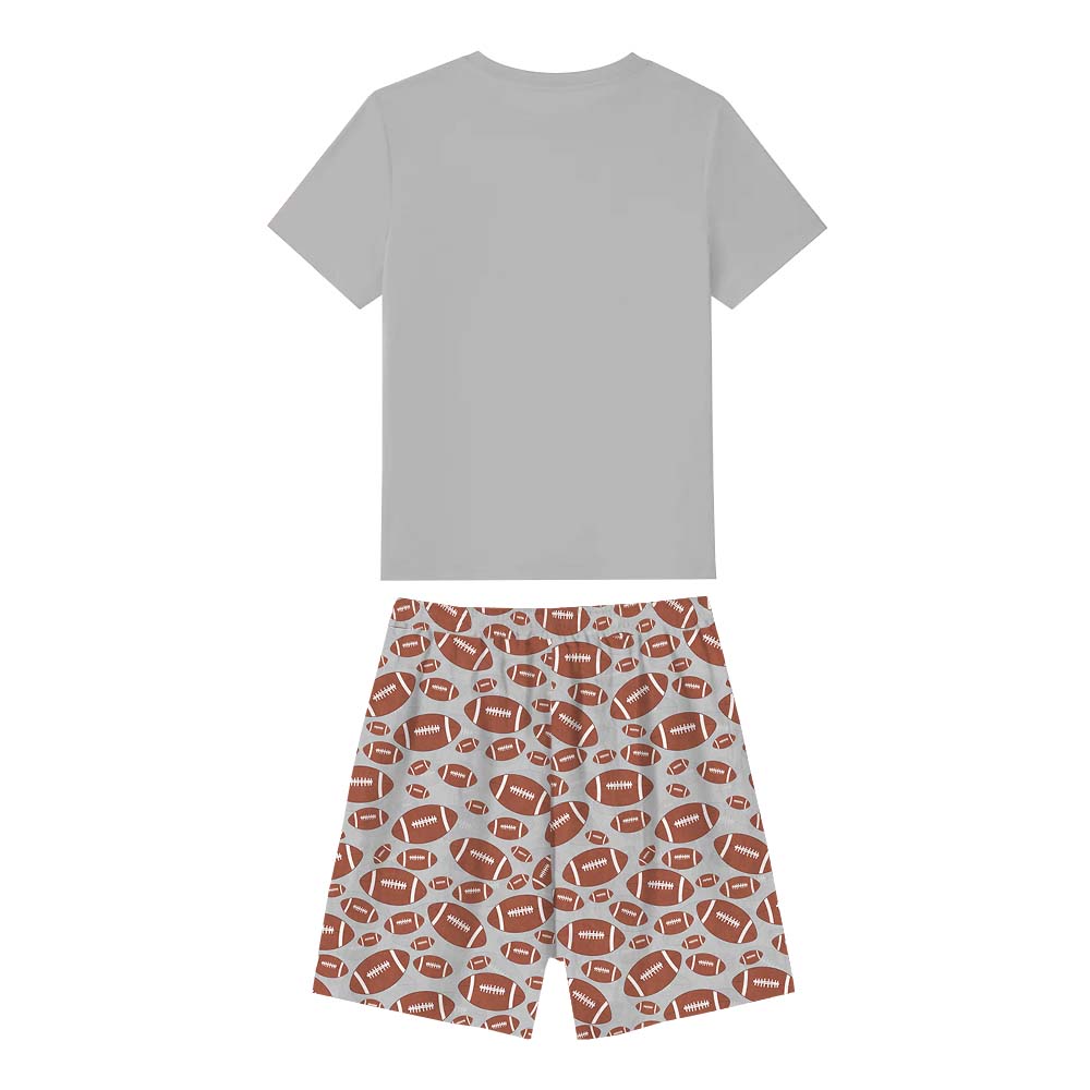 Football Season Pajamas Tshirts And Shorts Custom Name Football Season Pajamas Tshirts And Shorts Custom Name