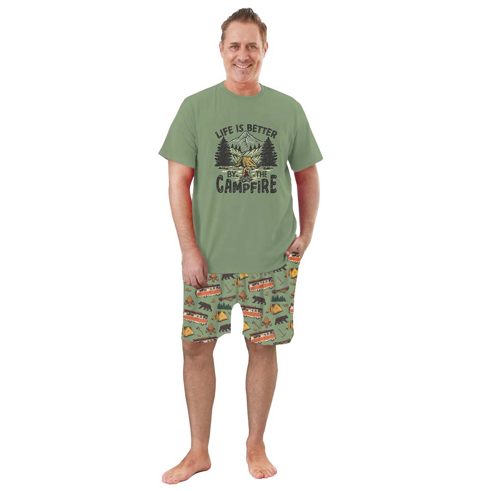 Life Is Better By The Campfire Pajamas For Family Short Sleeves Life Is Better By The Campfire Pajamas For Family Short Sleeves