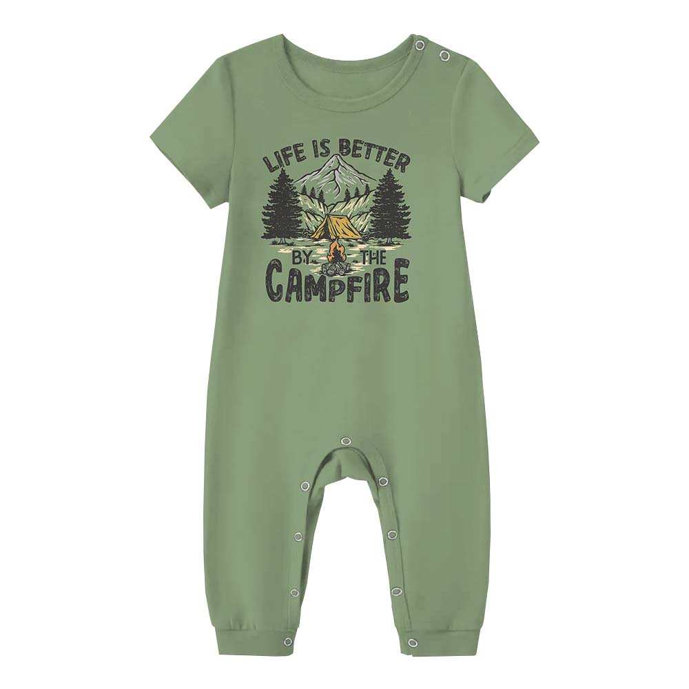 Life Is Better By The Campfire Pajamas For Family Short Sleeves Life Is Better By The Campfire Pajamas For Family Short Sleeves