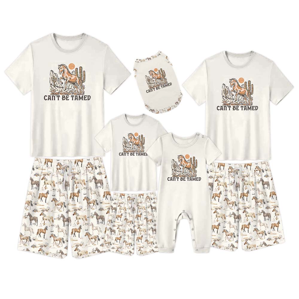 Vintage Horse Lover PJs Tshirts And Shorts
