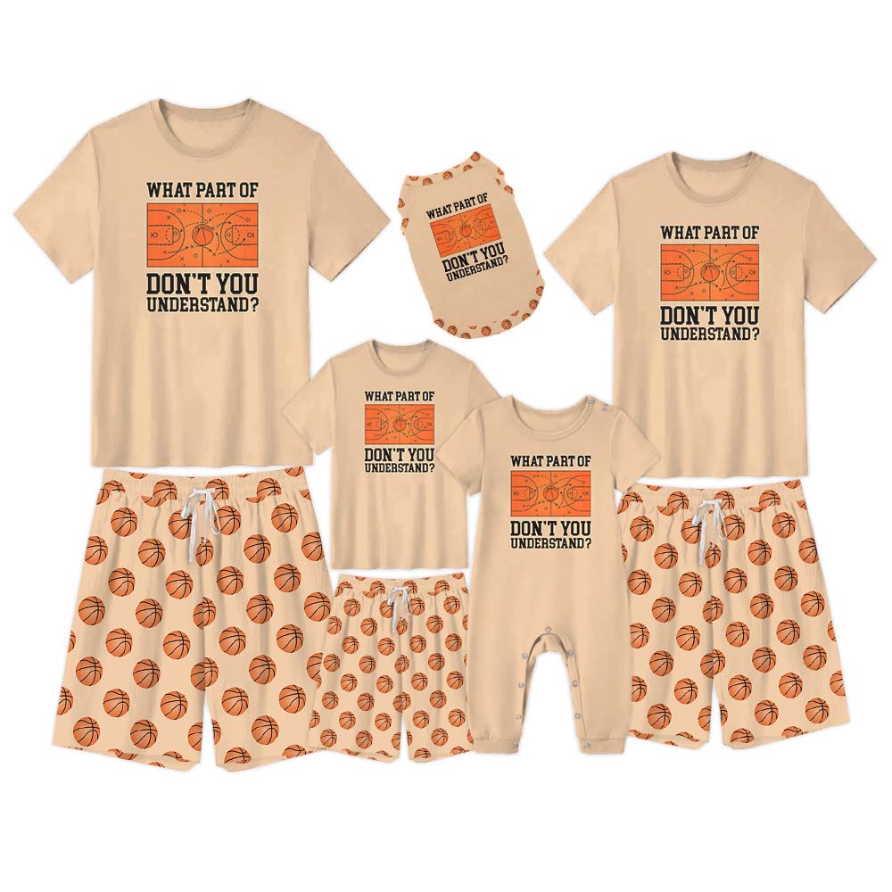 Funny Basketball Team Pajama Short Set Funny Basketball Team Pajama Short Set