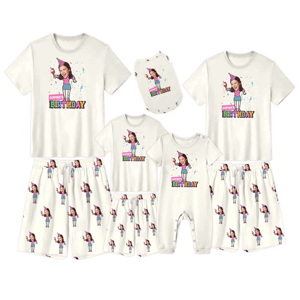 Personalized Happy Birthday Family Matching Pajamas Personalized Happy Birthday Family Matching Pajamas