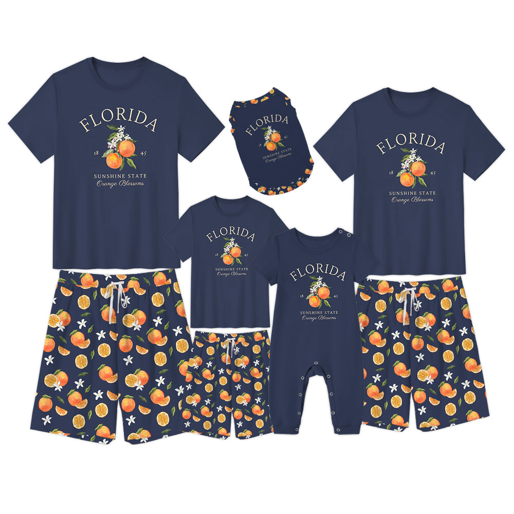 Unique Orange Blossoms Florida State Pajamas Unique Orange Blossoms Florida State Pajamas