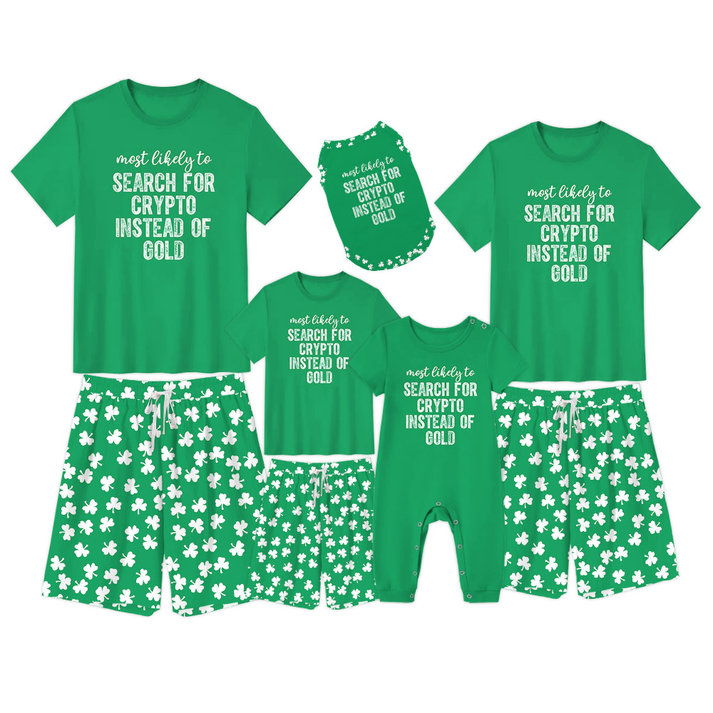 Funny Matching St Patrick's Day Pajama Sets For Family