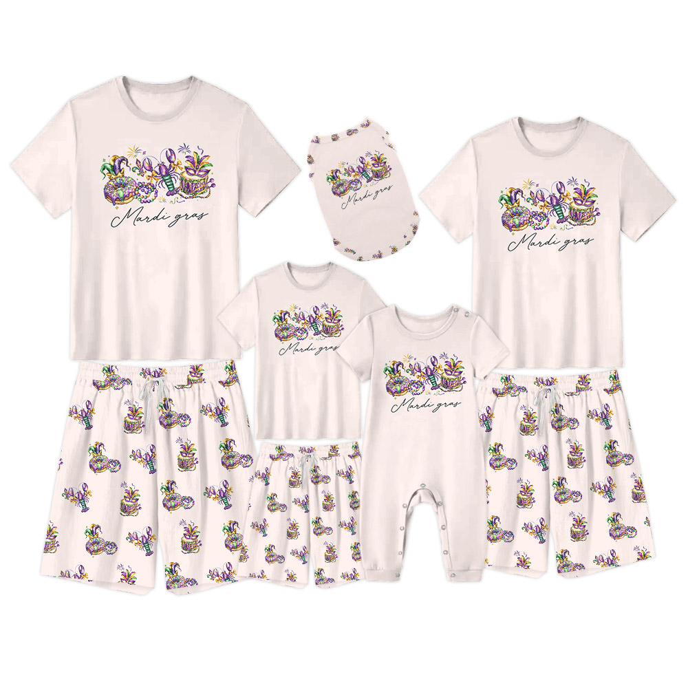 Casual Mardi Gras Pajamas For Adults And Kids Casual Mardi Gras Pajamas For Adults And Kids
