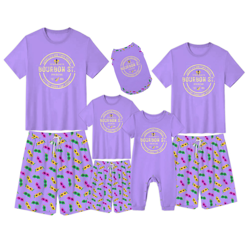 Bourbon Street New Orleans Pajamas Purple Bourbon Street New Orleans Pajamas Purple