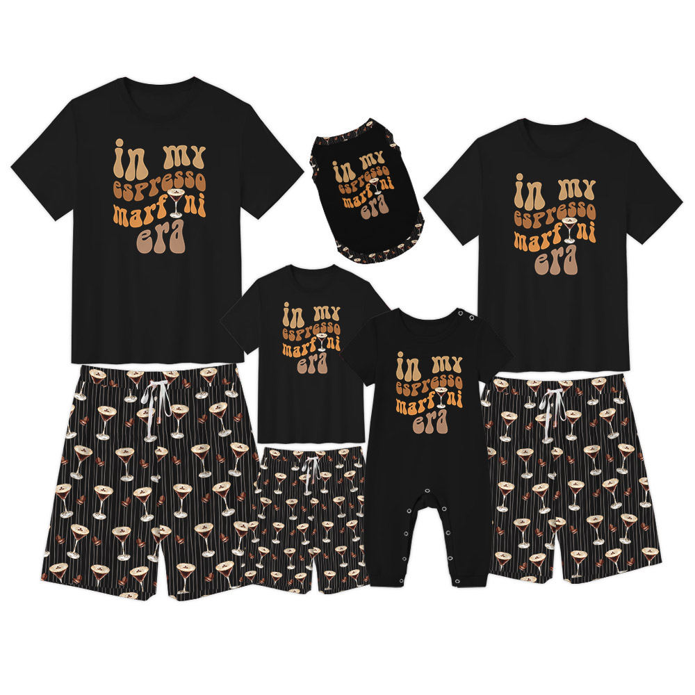 Cute Cocktail Theme Pajamas For Espresso Martini Lovers