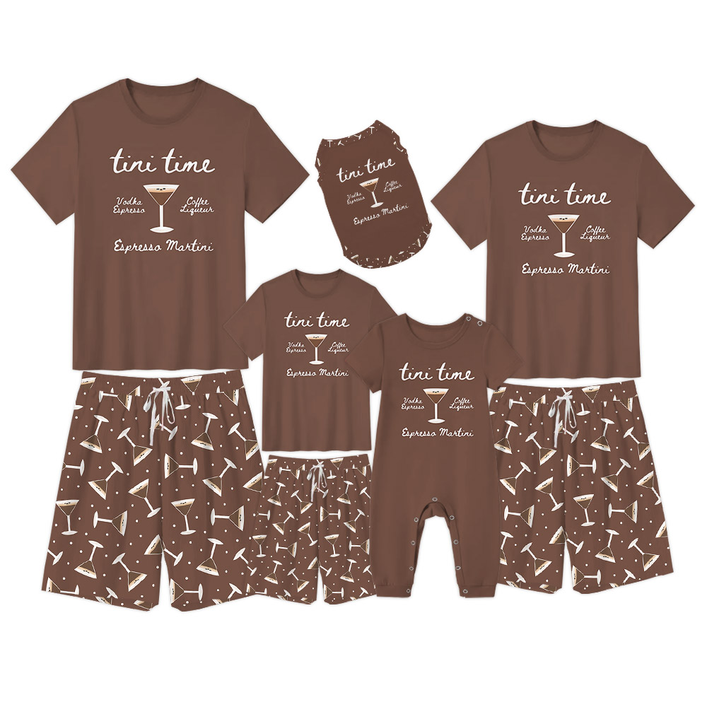 Martini Glass Pajamas With Plus Size Brown Martini Glass Pajamas With Plus Size Brown