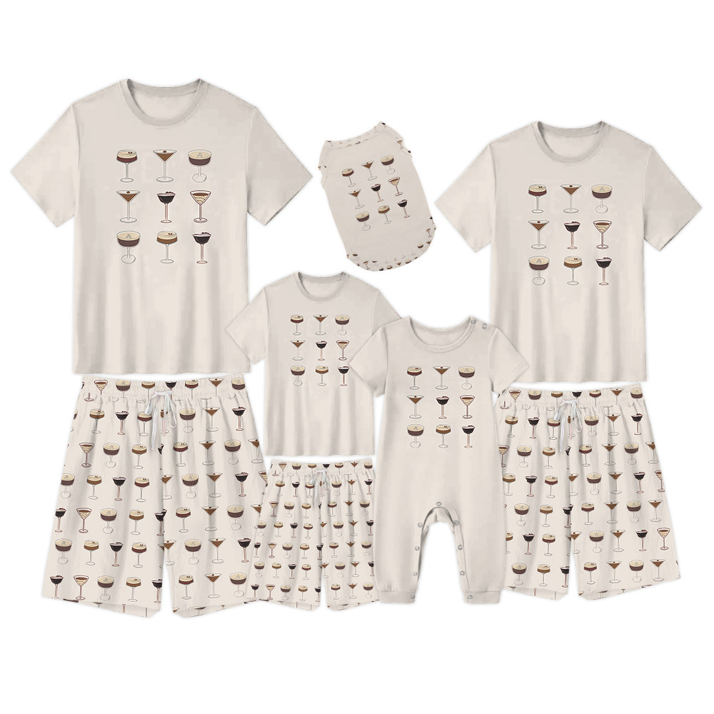 Unique Drinking Theme Espresso Martini Pajamas Sets Unique Drinking Theme Espresso Martini Pajamas Sets