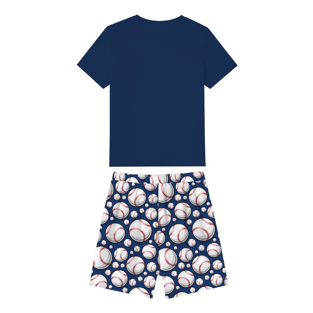 Custom Baseball Rap Tee Pajamas With Plus Size Custom Baseball Rap Tee Pajamas With Plus Size
