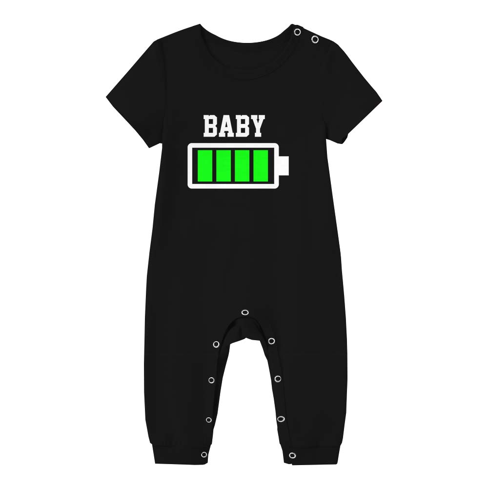 Custom Battery Short Pajamas For Family Custom Battery Short Pajamas For Family