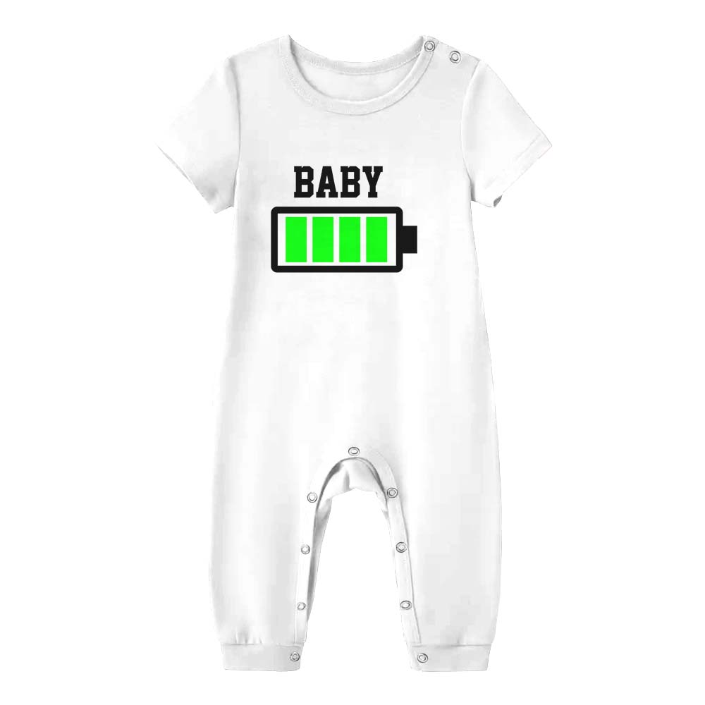 Personalized Battery Pajamas For Family Short Sleeves