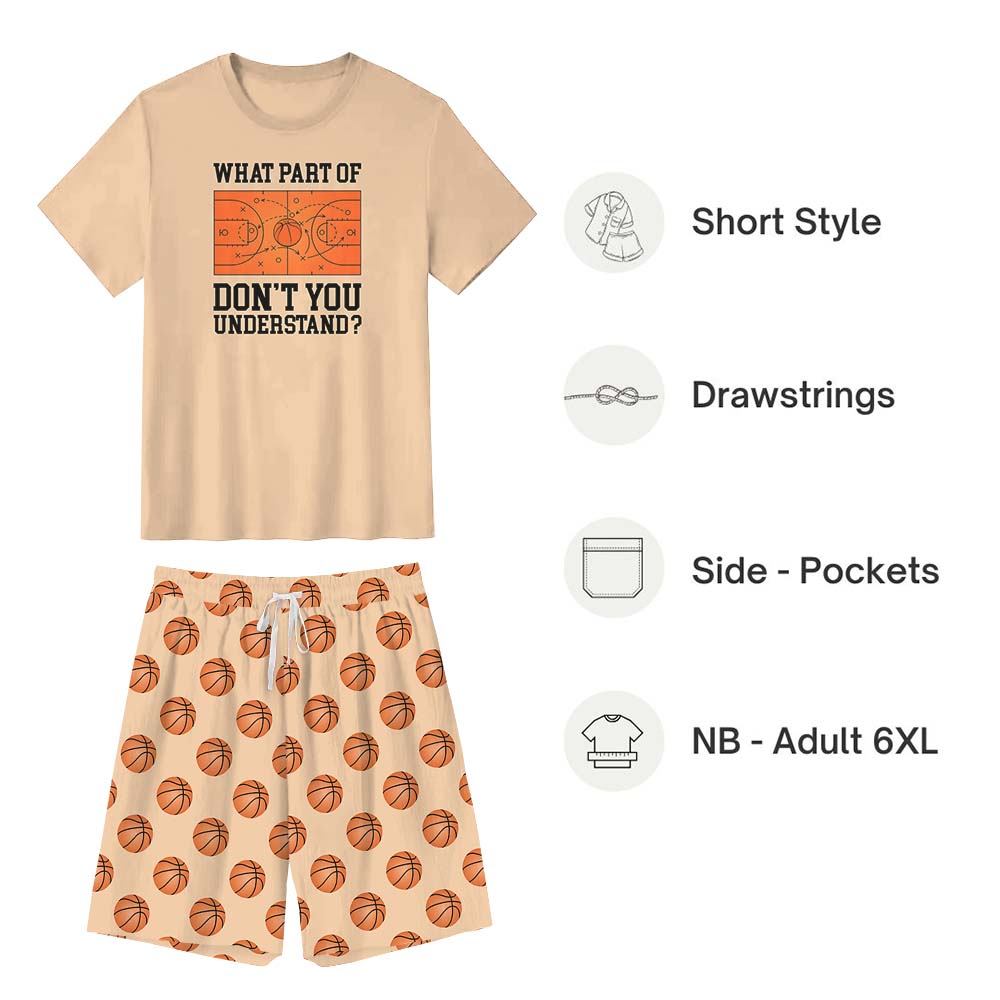 Funny Basketball Team Pajama Short Set Funny Basketball Team Pajama Short Set