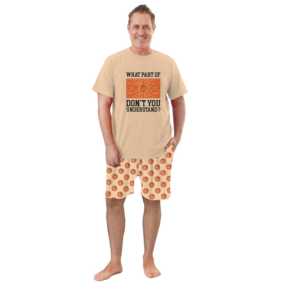 Funny Basketball Team Pajama Short Set Funny Basketball Team Pajama Short Set