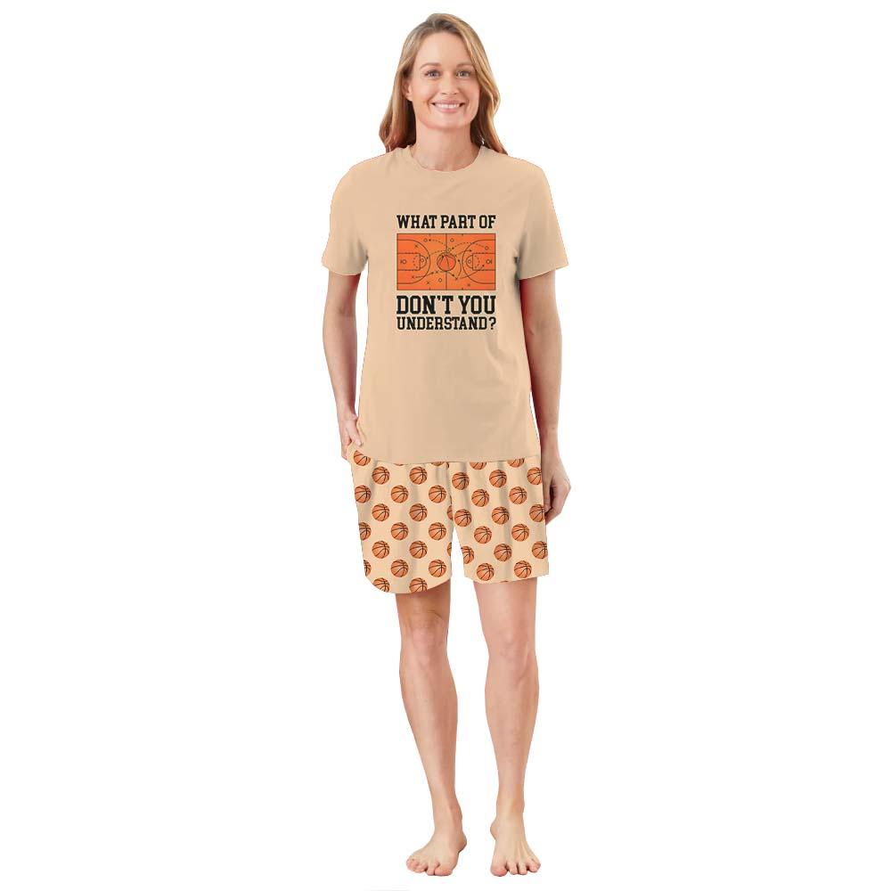 Funny Basketball Team Pajama Short Set Funny Basketball Team Pajama Short Set