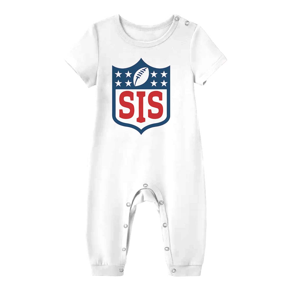 Personalized Football Jammies Matching Short Sleeves Personalized Football Jammies Matching Short Sleeves