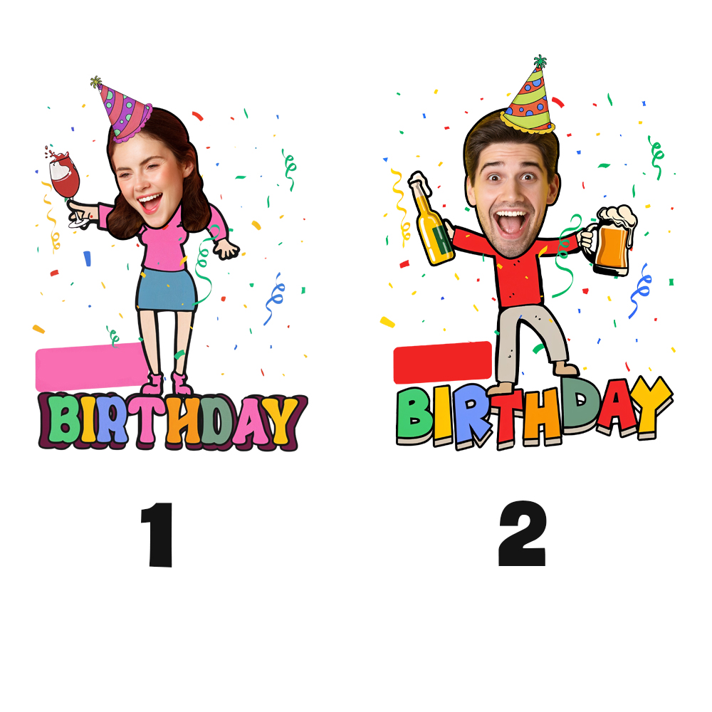 Unique Happy Birthday Pajamas With Custom Face Short Sleeves Pajamas Unique Happy Birthday Pajamas With Custom Face Short Sleeves Pajamas