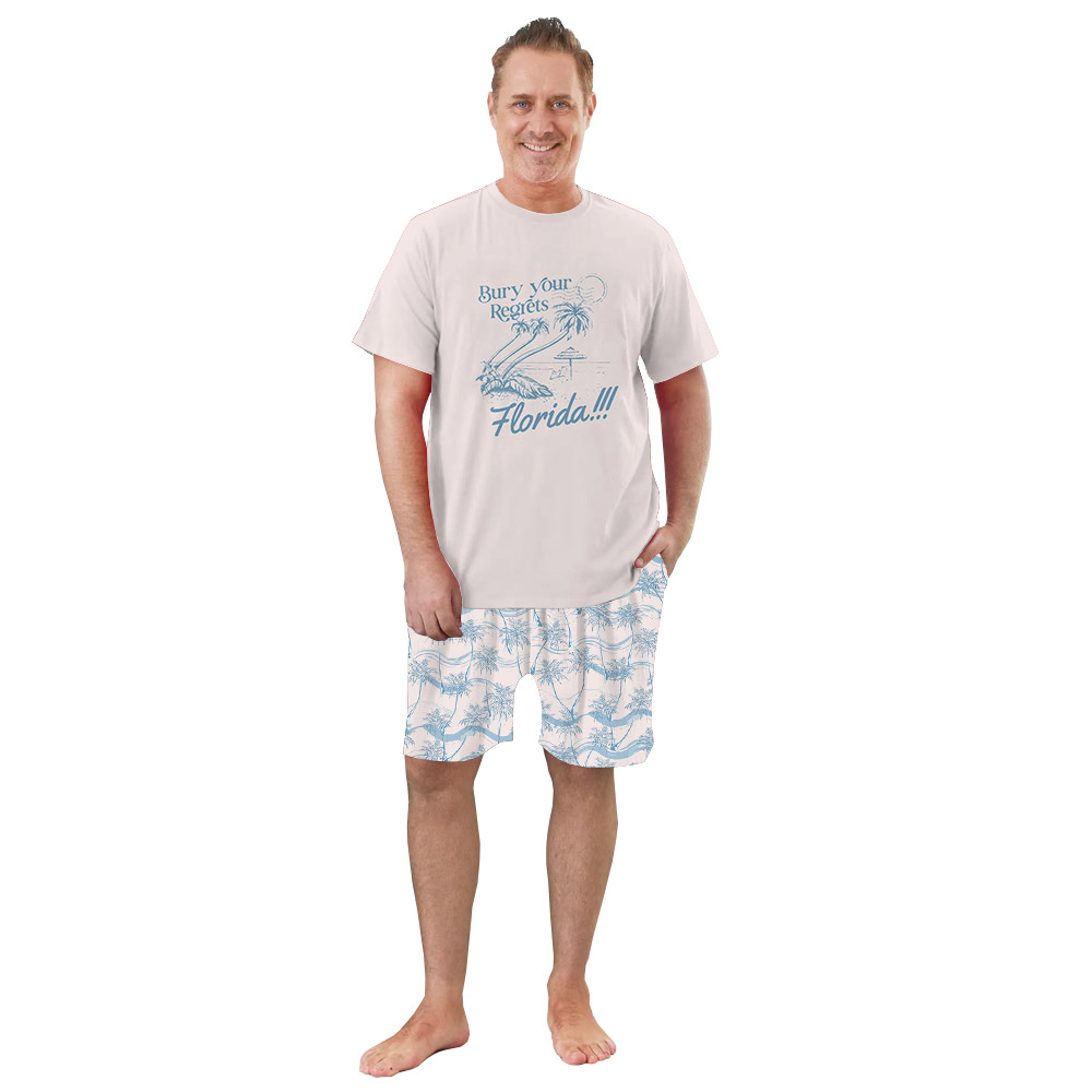 Florida Beach Vacation Pajamas With Palm Tree Print Florida Beach Vacation Pajamas With Palm Tree Print