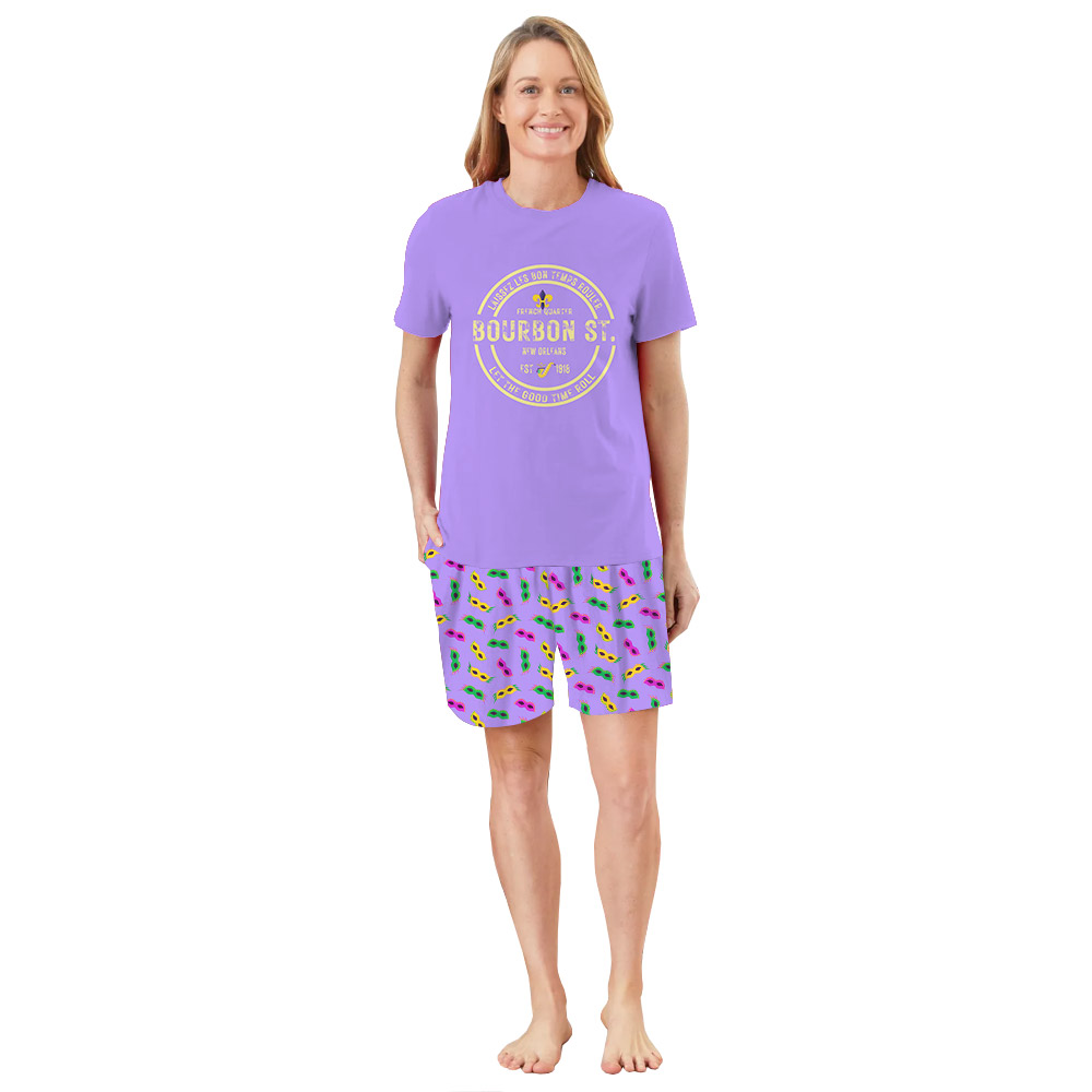 Bourbon Street New Orleans Pajamas Purple Bourbon Street New Orleans Pajamas Purple