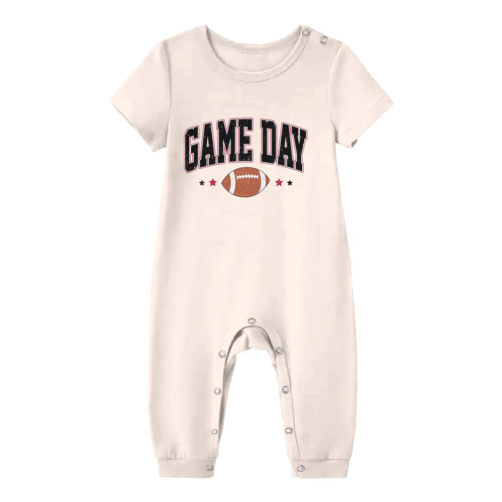 Short Sleeves Game Day Football Themed Family Pajamas