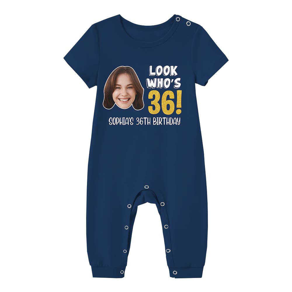 Custom Face And Name Short Sleeve Matching Pajamas For Birthday Custom Face And Name Short Sleeve Matching Pajamas For Birthday