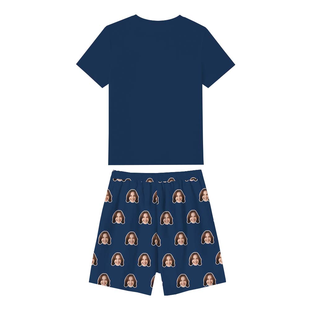 Custom Face And Name Short Sleeve Matching Pajamas For Birthday Custom Face And Name Short Sleeve Matching Pajamas For Birthday