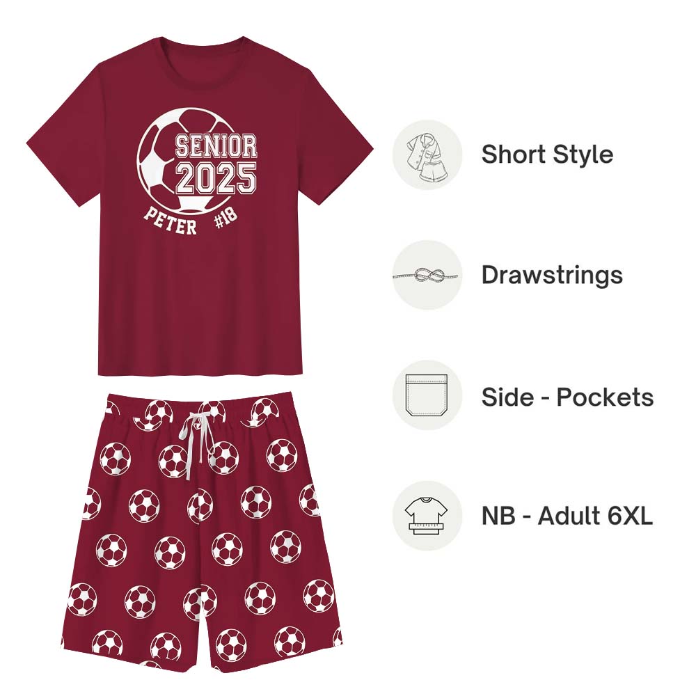 Unique Soccer Senior Class Of 2025 Pajamas For Family And Pets Short Sleeves Unique Soccer Senior Class Of 2025 Pajamas For Family And Pets Short Sleeves