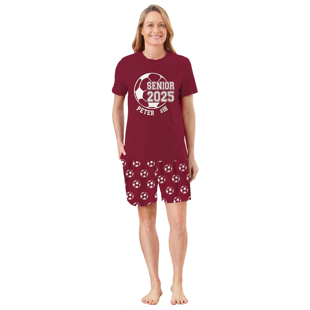 Unique Soccer Senior Class Of 2025 Pajamas For Family And Pets Short Sleeves Unique Soccer Senior Class Of 2025 Pajamas For Family And Pets Short Sleeves