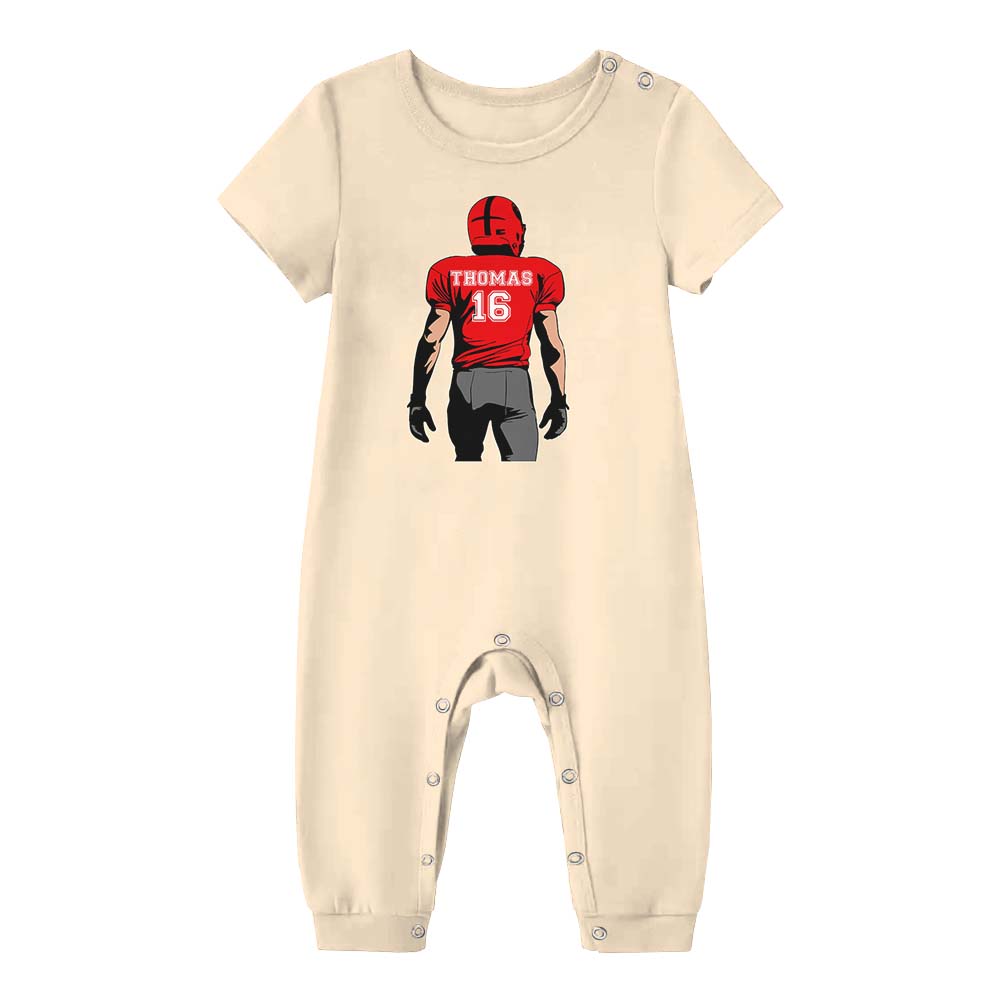Unique Custom Football Shirt Short Sleeve Matching Pajamas