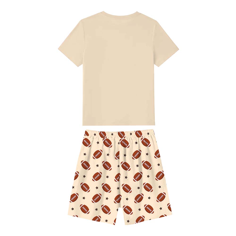 Unique Custom Football Shirt Short Sleeve Matching Pajamas