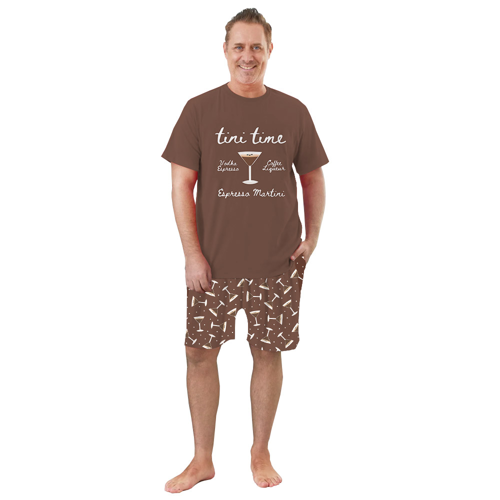 Martini Glass Pajamas With Plus Size Brown Martini Glass Pajamas With Plus Size Brown