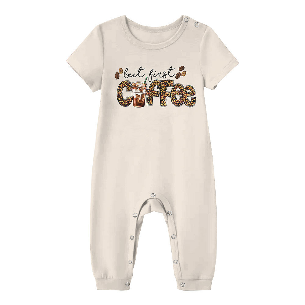Funny But First Coffee Pajamas With Leopard Pattern Funny But First Coffee Pajamas With Leopard Pattern
