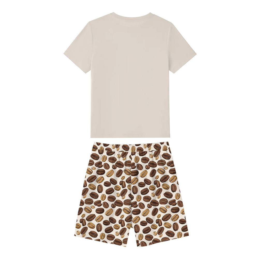 Funny But First Coffee Pajamas With Leopard Pattern Funny But First Coffee Pajamas With Leopard Pattern