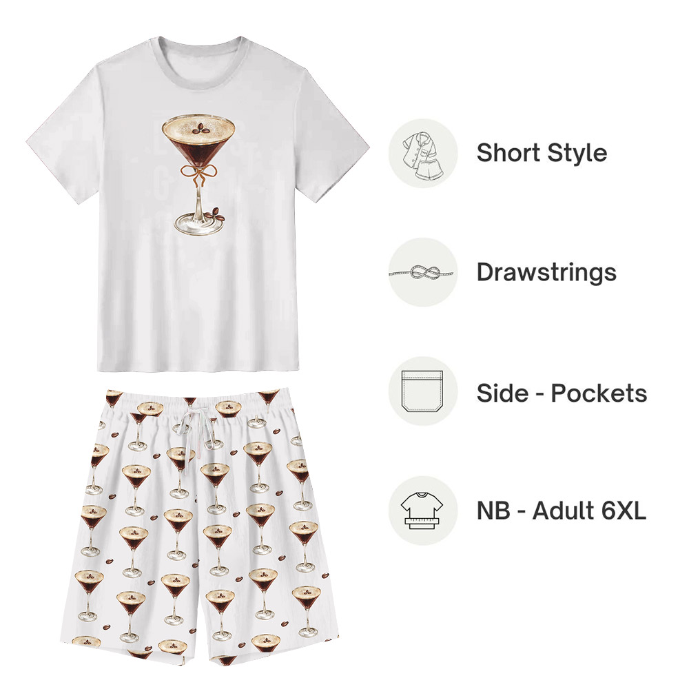Cute Espresso Martini Cocktail PJs Tshirts And Shorts Cute Espresso Martini Cocktail PJs Tshirts And Shorts