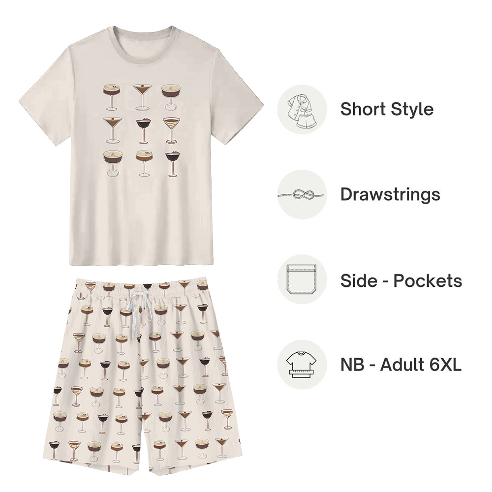 Unique Drinking Theme Espresso Martini Pajamas Sets Unique Drinking Theme Espresso Martini Pajamas Sets