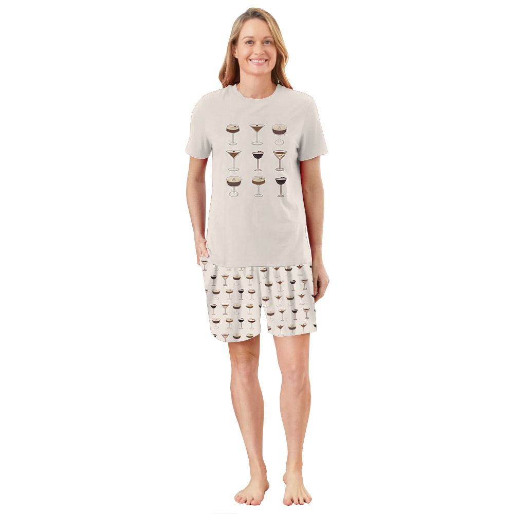 Unique Drinking Theme Espresso Martini Pajamas Sets Unique Drinking Theme Espresso Martini Pajamas Sets