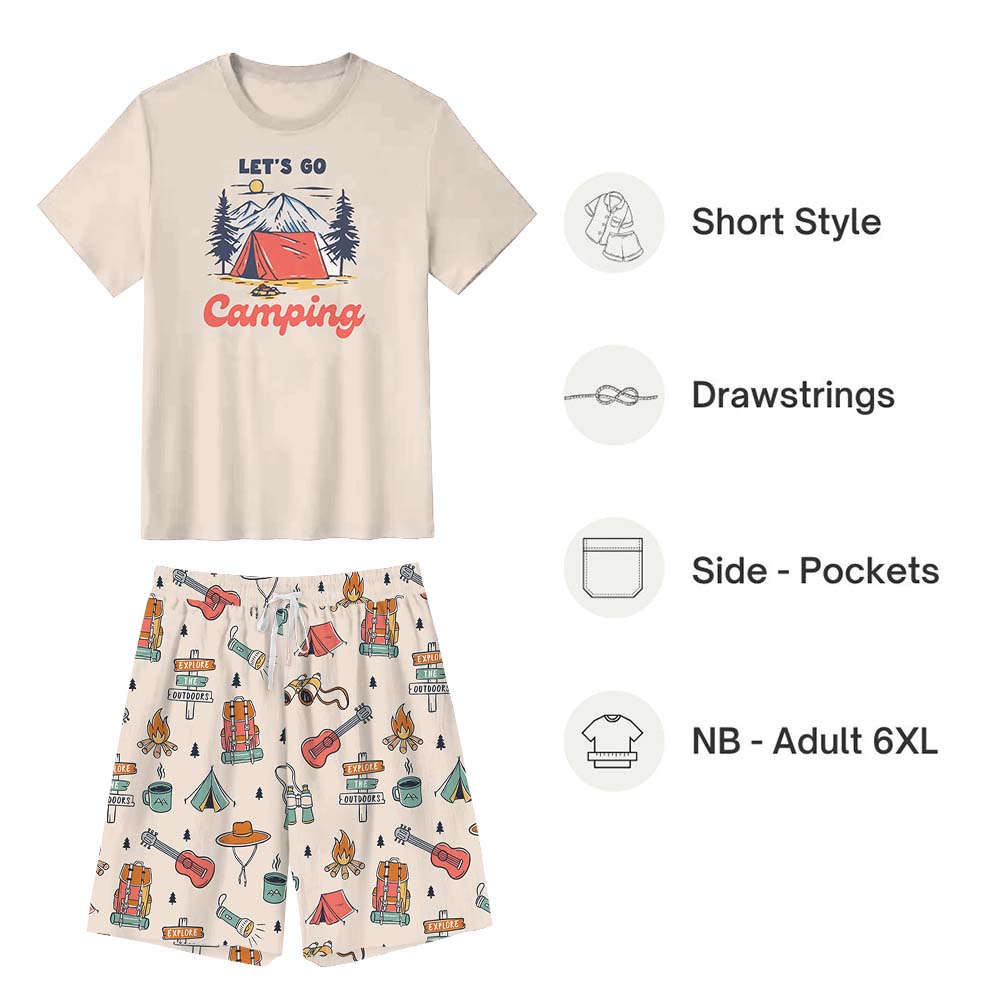Let’s Go Camping Short Sleeve Matching Holiday Pajamas