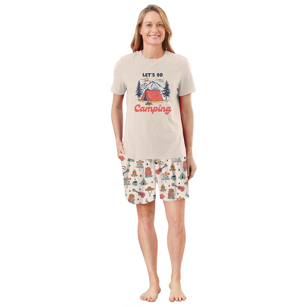 Let’s Go Camping Short Sleeve Matching Holiday Pajamas