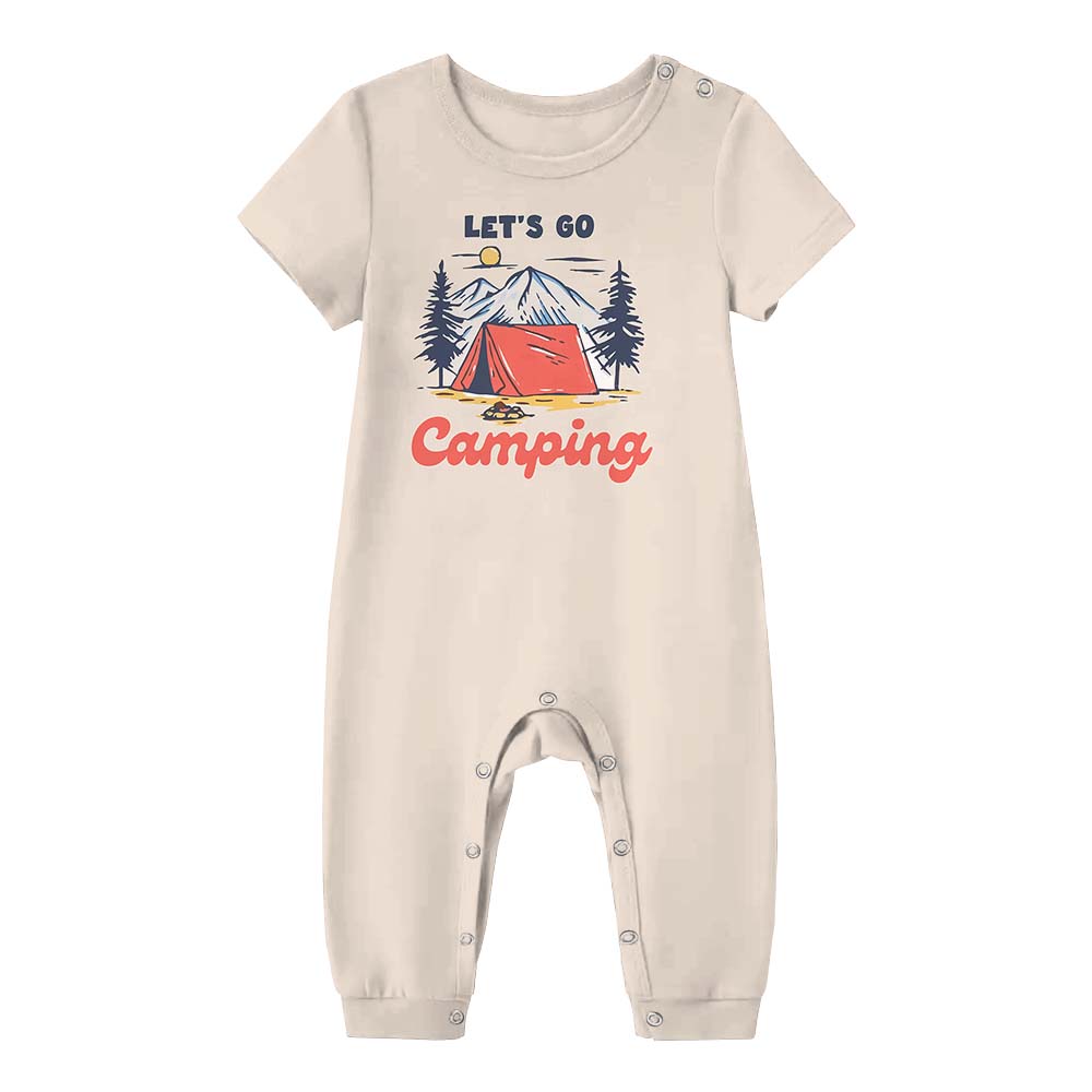 Let’s Go Camping Short Sleeve Matching Holiday Pajamas