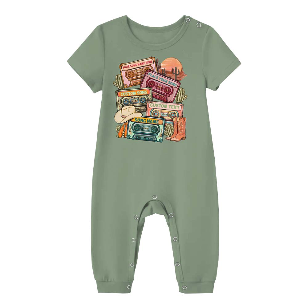 Custom Cassette Tape Shirt Short Sleeve Matching Pajamas Custom Cassette Tape Shirt Short Sleeve Matching Pajamas