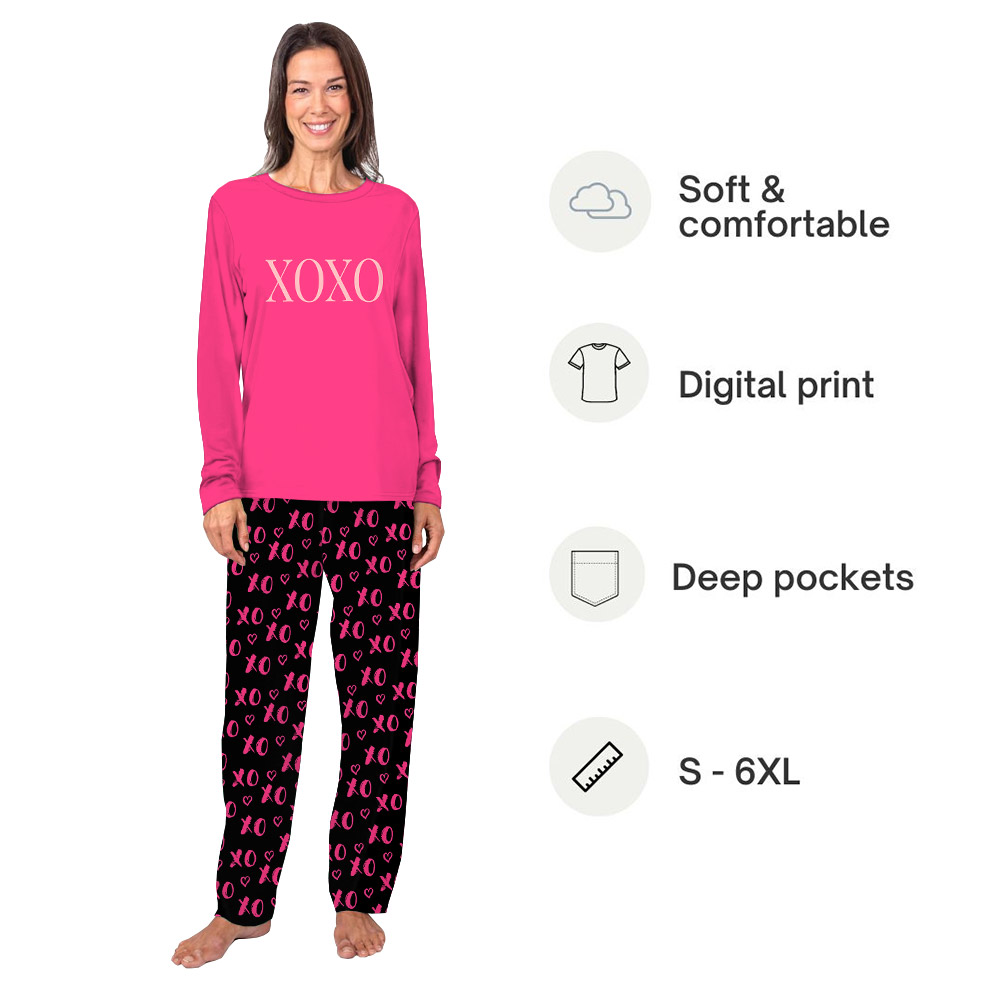 Sweet Xoxo PJs For Valentine's Day With Plus Size
