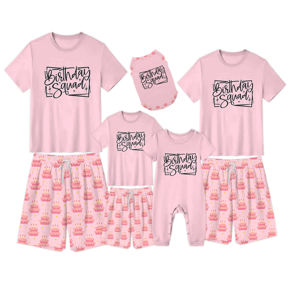 Matching Birthday Squad Pajamas Sets For Adults
