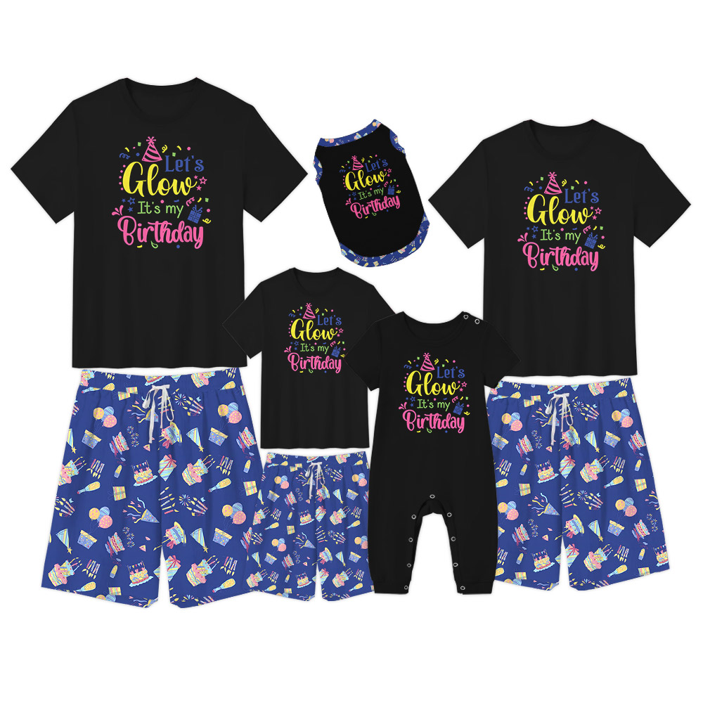 Funny Let's Glow It's My Birthday Pajamas Sets Funny Let's Glow It's My Birthday Pajamas Sets