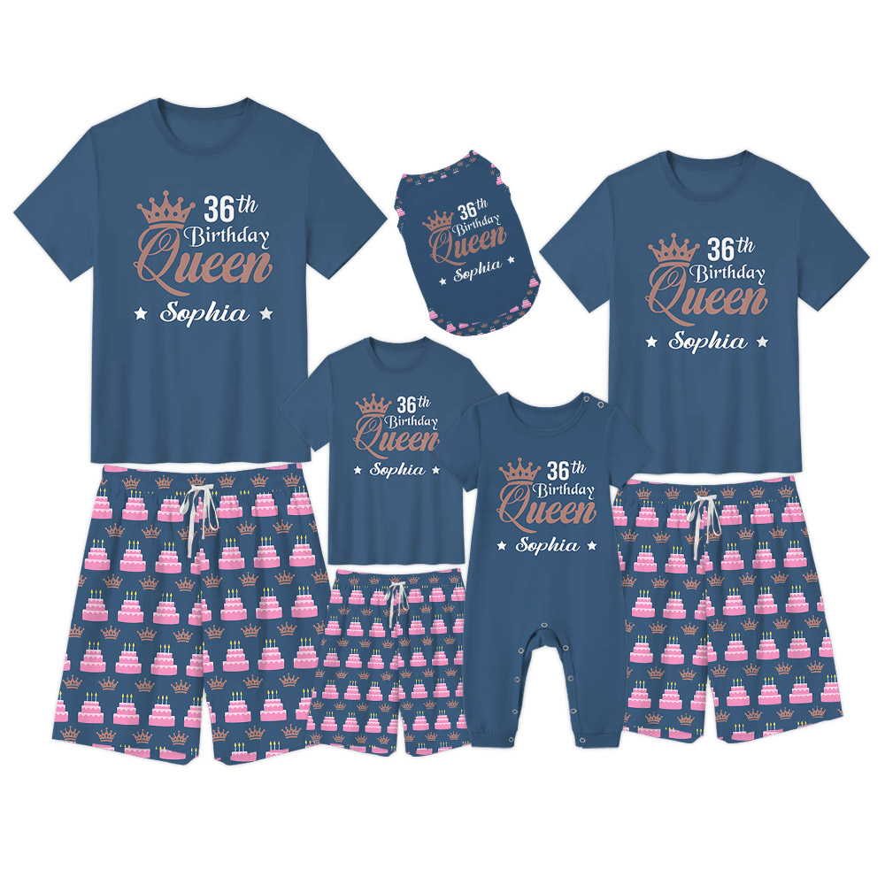 Cute Custom Birthday Pajamas Sets With Name And Age Cute Custom Birthday Pajamas Sets With Name And Age