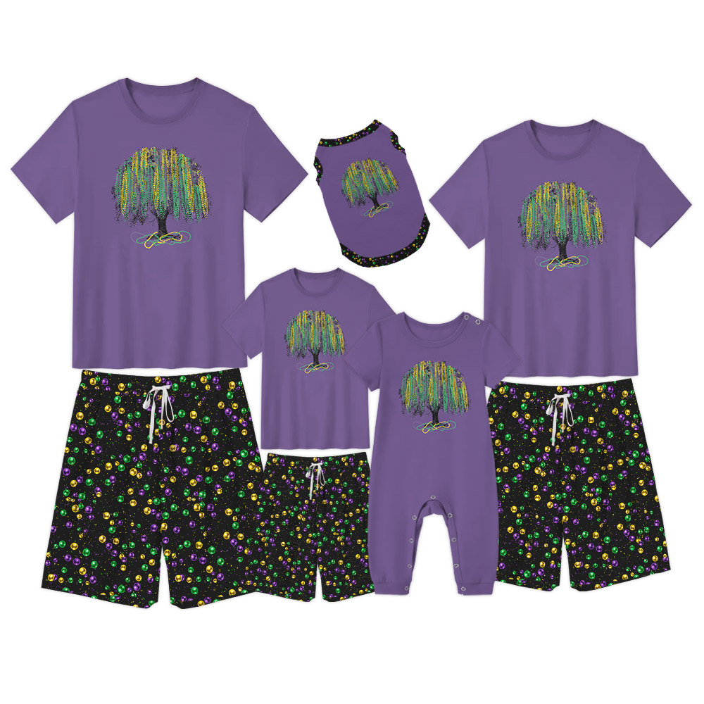 Unique Plus Size Mardi Gras Bead Tree Pajamas Unique Plus Size Mardi Gras Bead Tree Pajamas