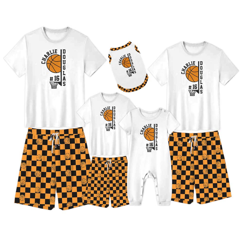 Custom Name Basketball Pajamas Short Sets Custom Name Basketball Pajamas Short Sets