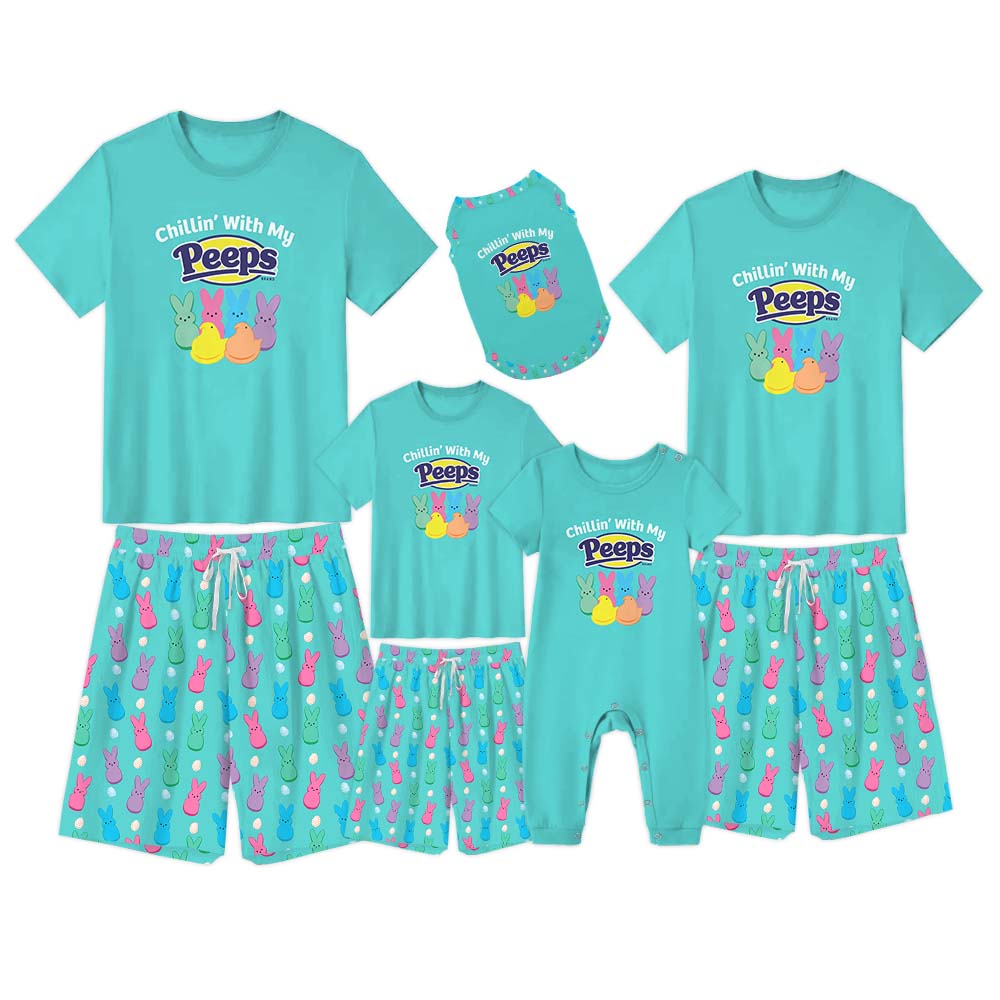 Chillin With My Peeps Matching Easter Pajamas Chillin With My Peeps Matching Easter Pajamas