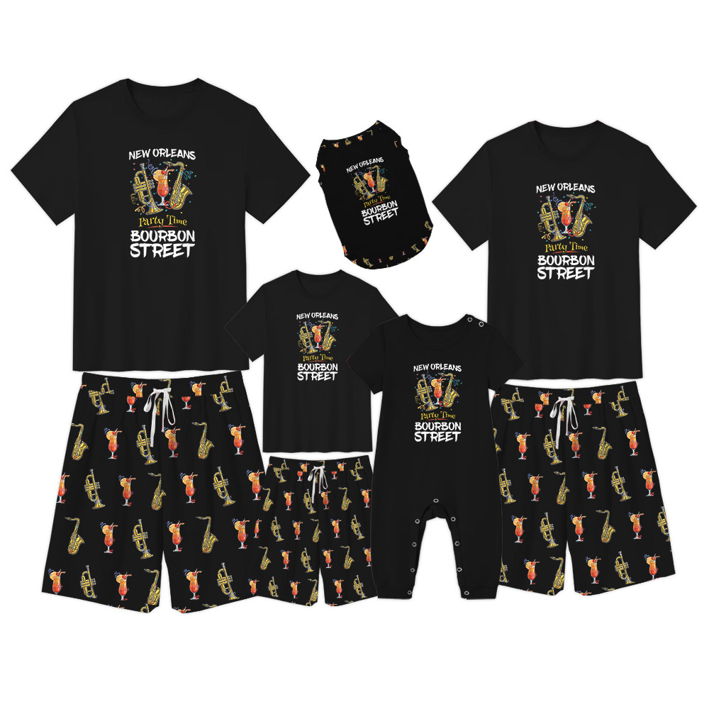 Party Time Mardi Gras Bourbon Street Pajamas Clothes Party Time Mardi Gras Bourbon Street Pajamas Clothes