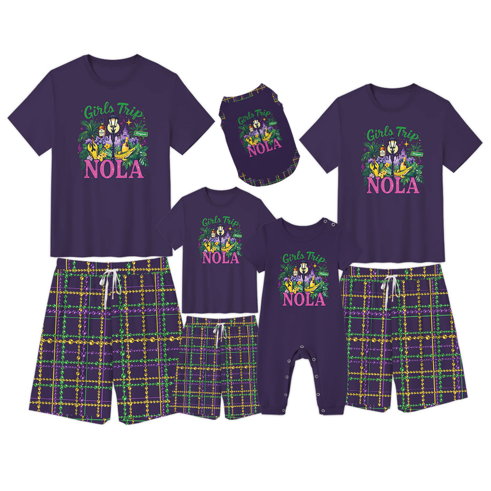 Unique New Orleans Pajamas For Mardi Gras Purple Unique New Orleans Pajamas For Mardi Gras Purple